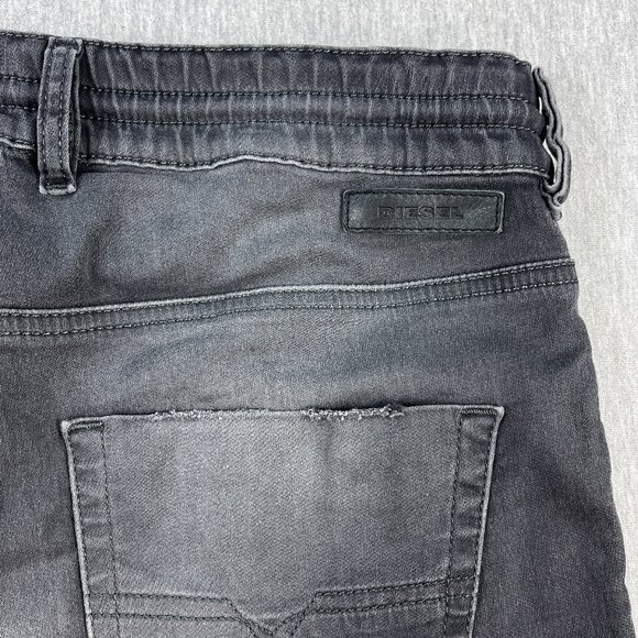 Diesel Jogg Jeans Womens 27x30 Black Distressed Krailey R-Ne 0685Q Stretch Italy - Picture 9 of 16